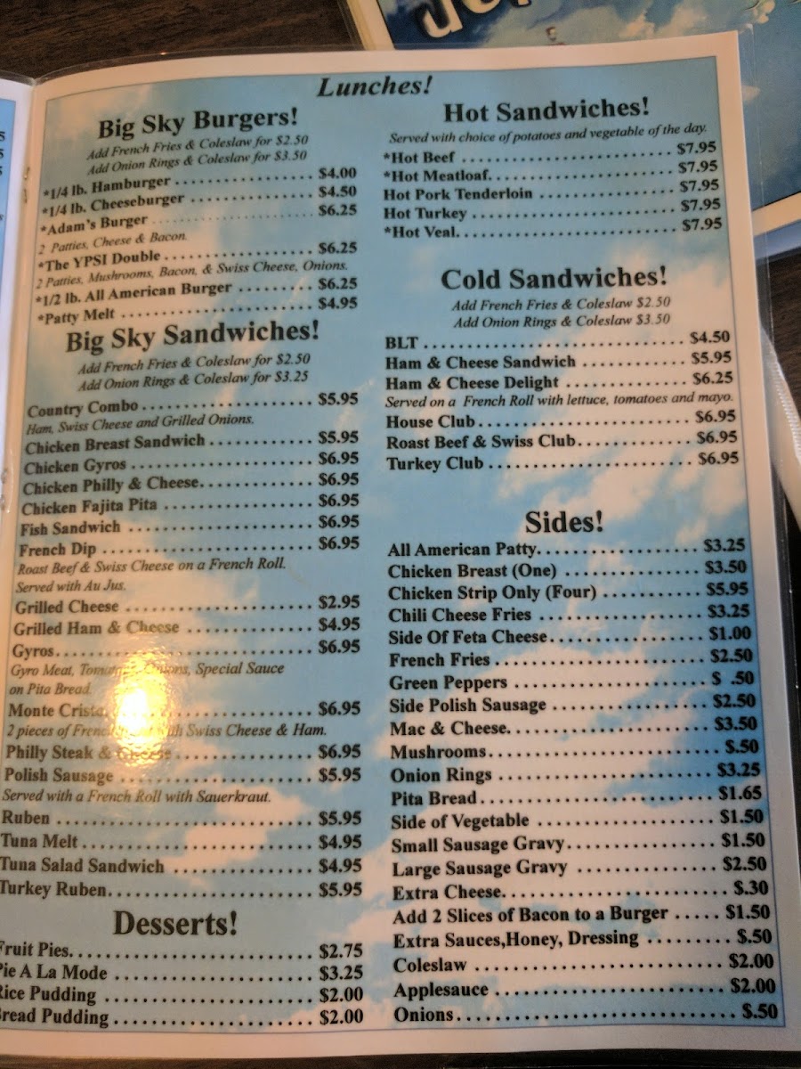 Big Sky Diner Menu - Image 6